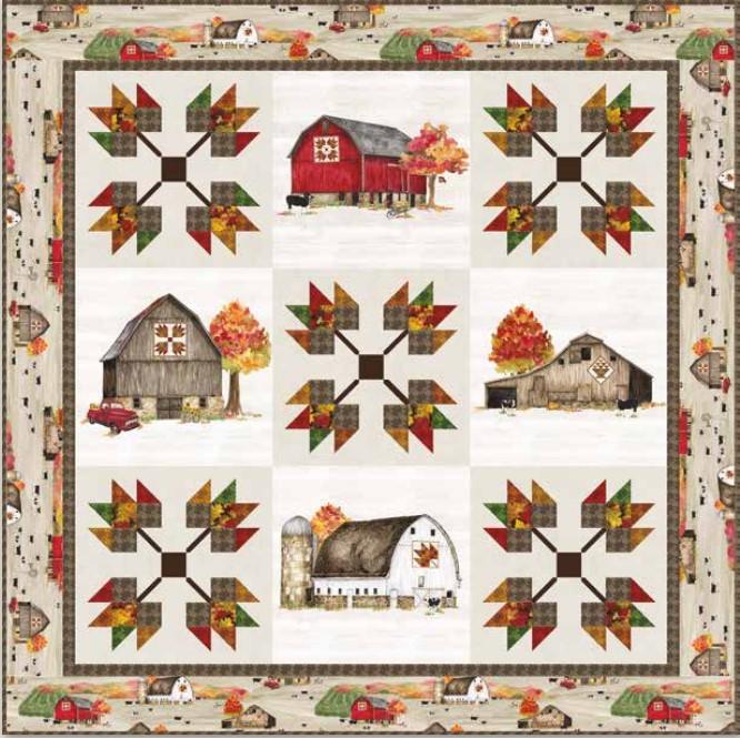 Fall Barn Quilt - Free Quilt Pattern
