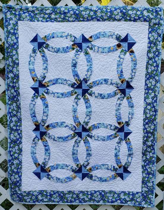Double Wedding Ring Lap Quilt Pattern by Becky Cable - printable and downloadable