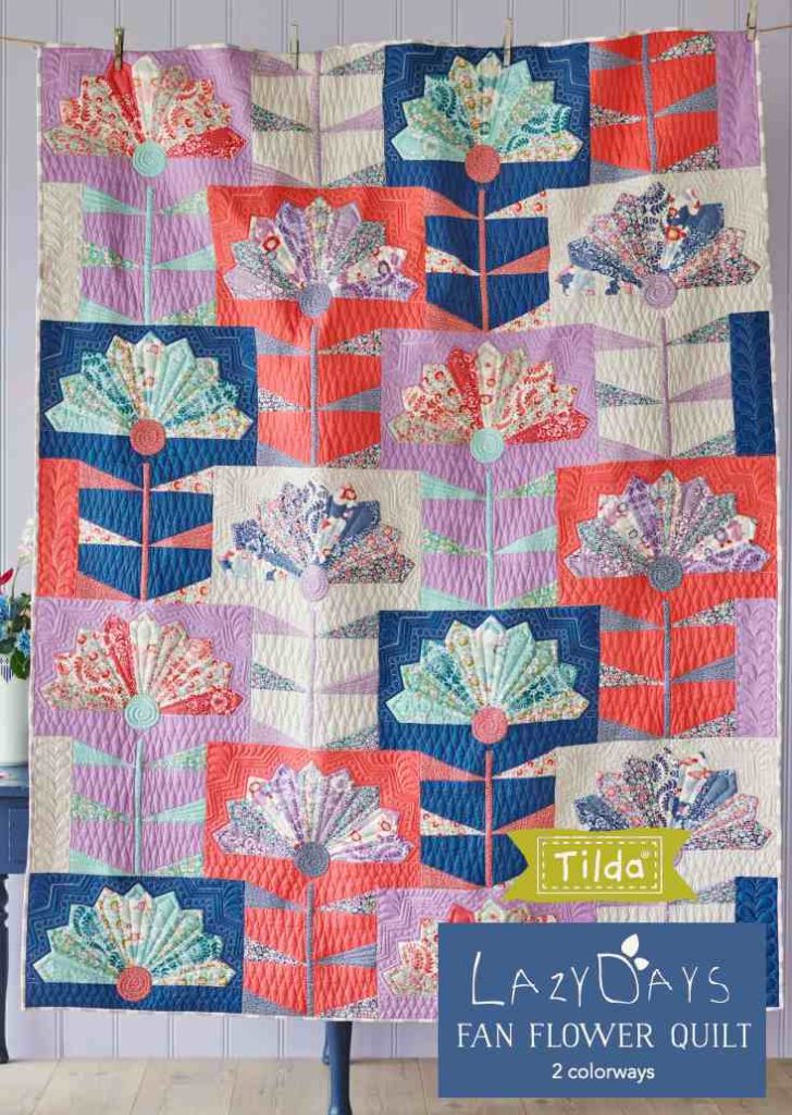 Fan Flower Quilt_free quilt pattern
