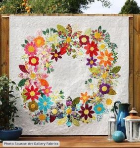 Flower Quilt Pattern Idea from Art Gallery Fabrics