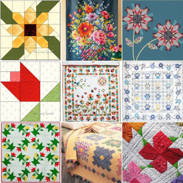Top 20 Free Flower Quilt Patterns For Your Home (+10 Bonus Patterns For Sale) - I Love Quilting Forever top-20-free-flower-quilt-patterns-for-your-home-10-bonus-patterns-for-sale-i-love-quilting-forever