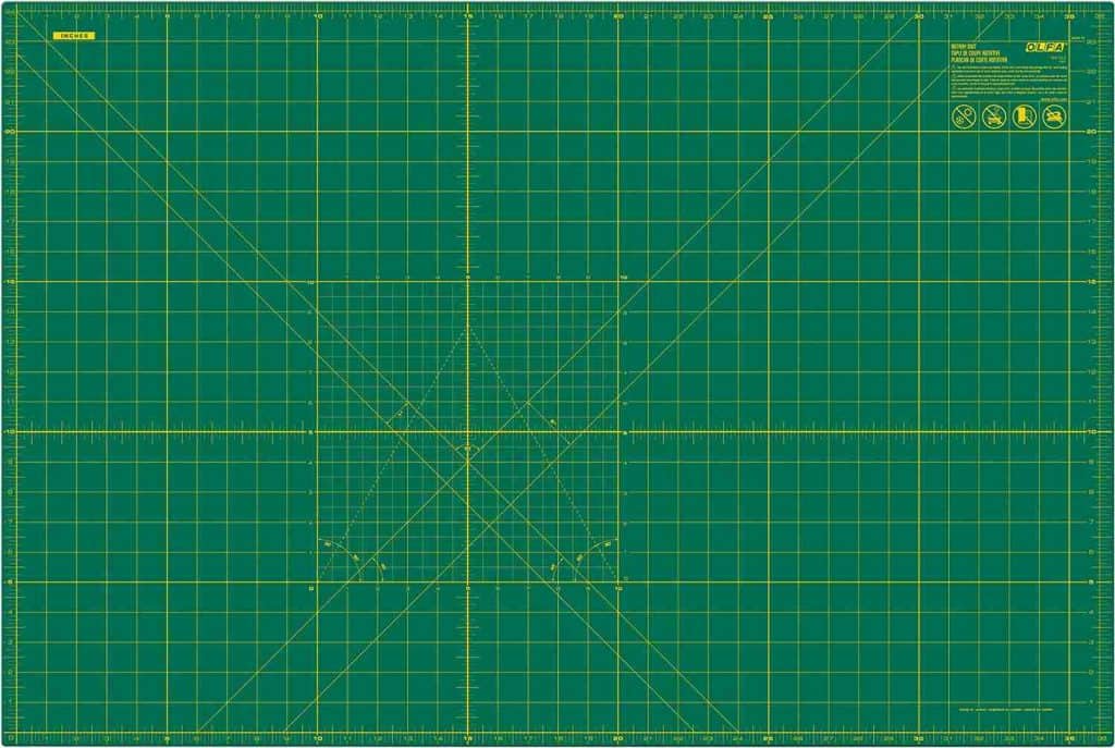 OLFA 24 x 36 Self-Healing Rotary Cutting Mat (RM-MG) - Double Sided with Grid