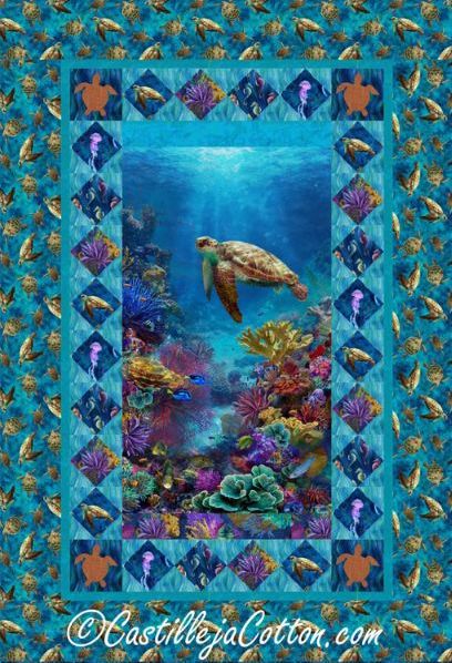 Turtles and Sea Life Quilt Pattern - etsy