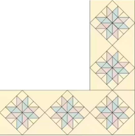 free quilt border pattern - Eight Pointed Star Quilt Border by how stuff works