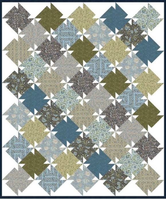 free quilt pattern - Botanical Bliss Quilt by Janice Ryan for Robert Kaufman Fabrics