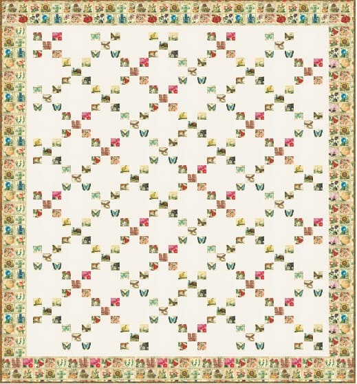 free quilt pattern Chain of Stamps Quilt by Elise Lea for RK