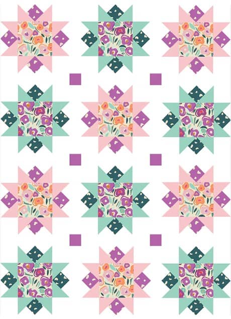 free quilt pattern - Flower Girl Quilt by Sarah Made for PBS Fabrics