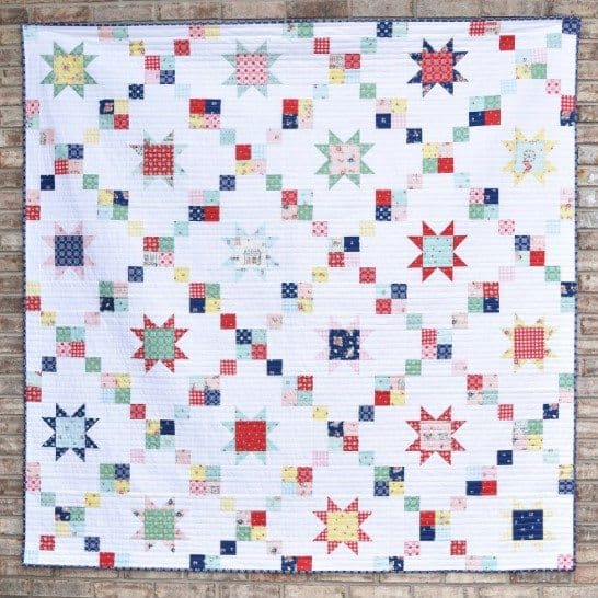 free quilt pattern - ﻿Star Chain Quilt by Amanda Castor of Material Girl Quilts