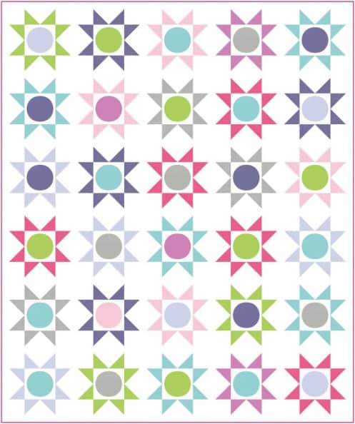 free quilt pattern -Stars on Parade Quilt by Robert Kaufman Fabrics