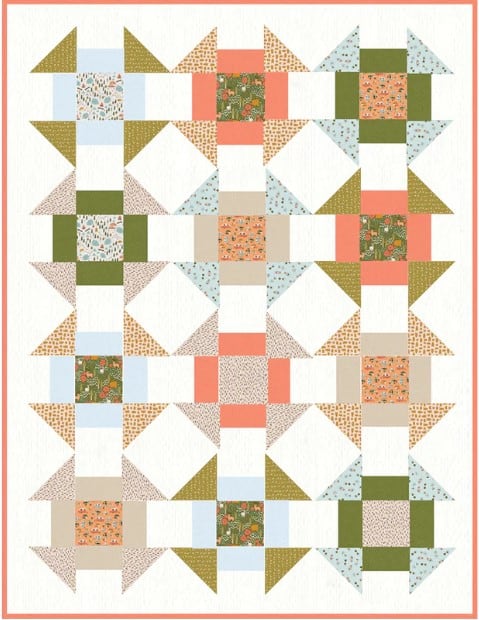 free quilt pattern - Vintage Camping Quilt by Emily Tindall of Homemade Emily Jane for PBS Fabrics