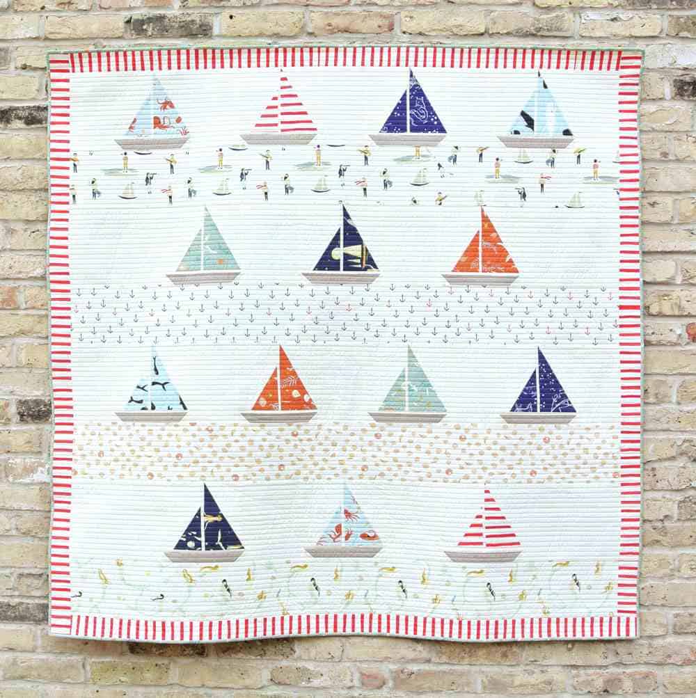 free quilt pattern - ahoy sailor by Suzy of Suzy Quilts