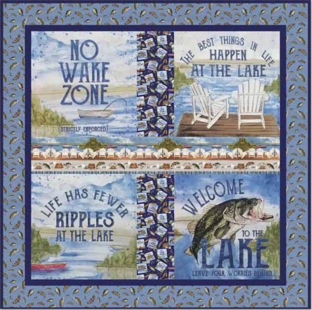 At the Lake Panel - Free Quilt Pattern