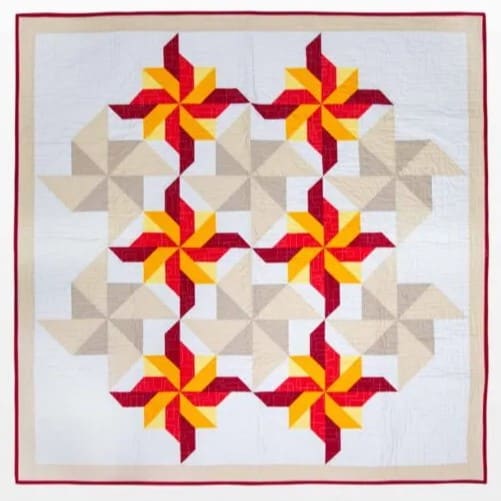 Free Quilt Pattern - GO! Firestorm Throw Quilt by by Amanda Harward of Larkspur Quilts for AccuQuilt