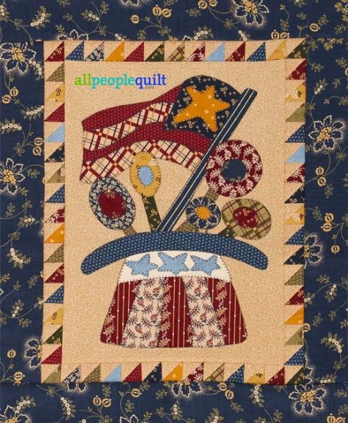 Patriotic Folk Art - free quilt pattern