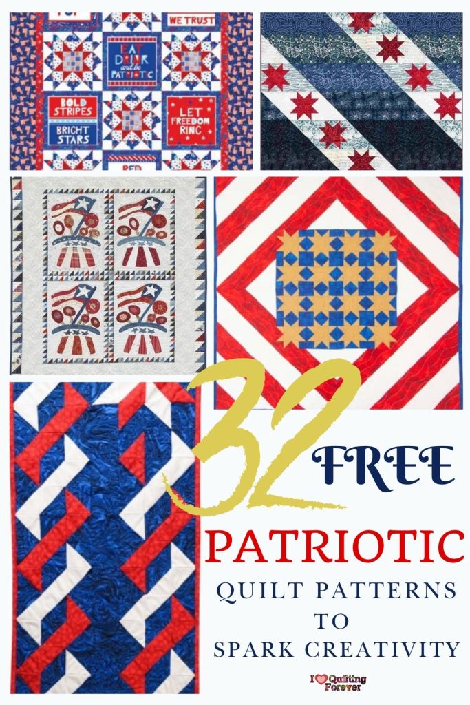 Patriotic Quilt Patterns Roundup 1 ILQF Pinterest