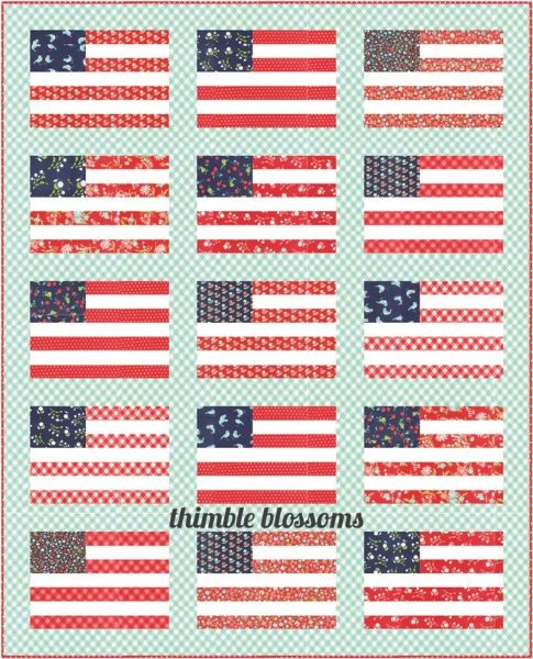 Stars and Stripes Flag Quilt Pattern - etsy