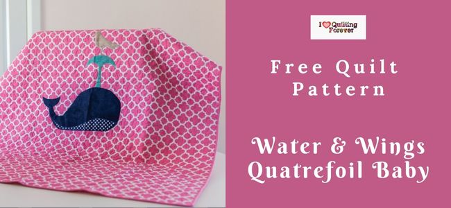 Water & Wings Quatrefoil Baby Quilt featured cover
