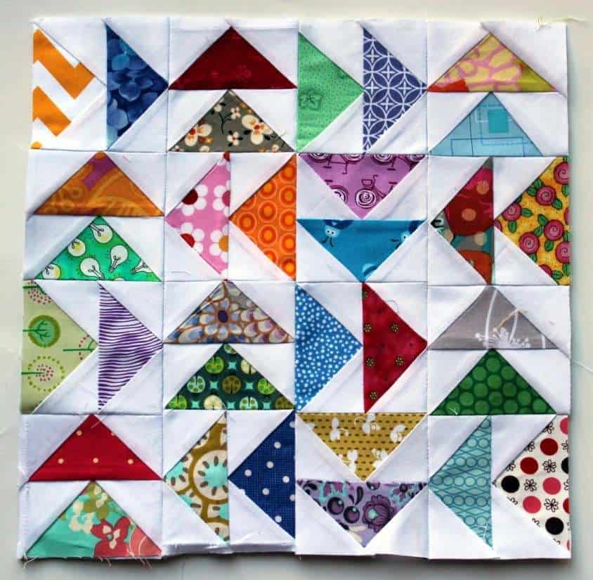 free quilt block pattern - Flying Geese Paper Piecing Monday Style
