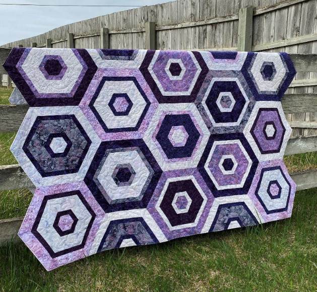 Lug Nuts - hexagon quilt pattern