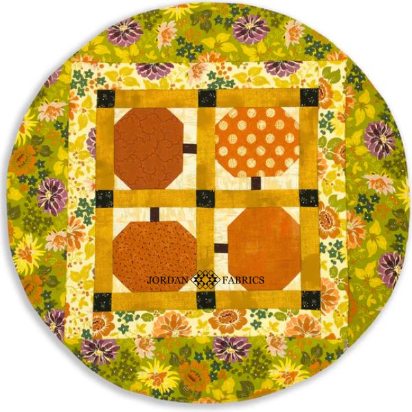 Pumpkin Table Round - free quilt pattern