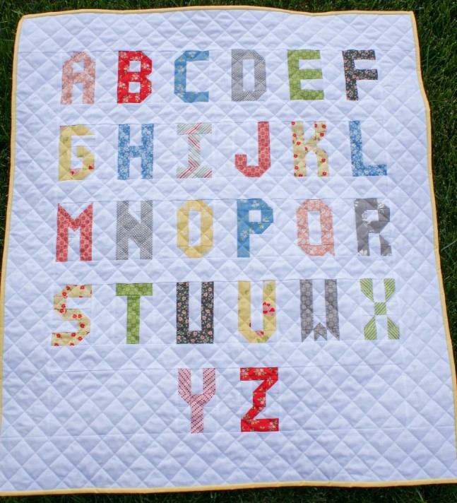 Scrappy Alphabet Quilt Pattern - pdf download