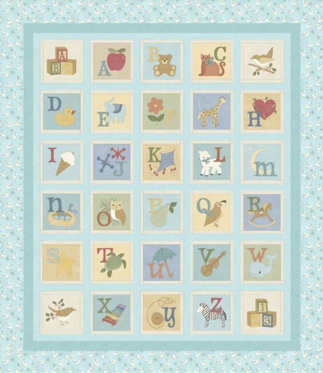 free ABC quilt pattern - ABC's Baby by Benartex