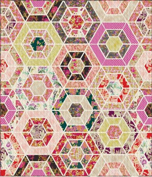 just marvelous - free hexagon quilt pattern