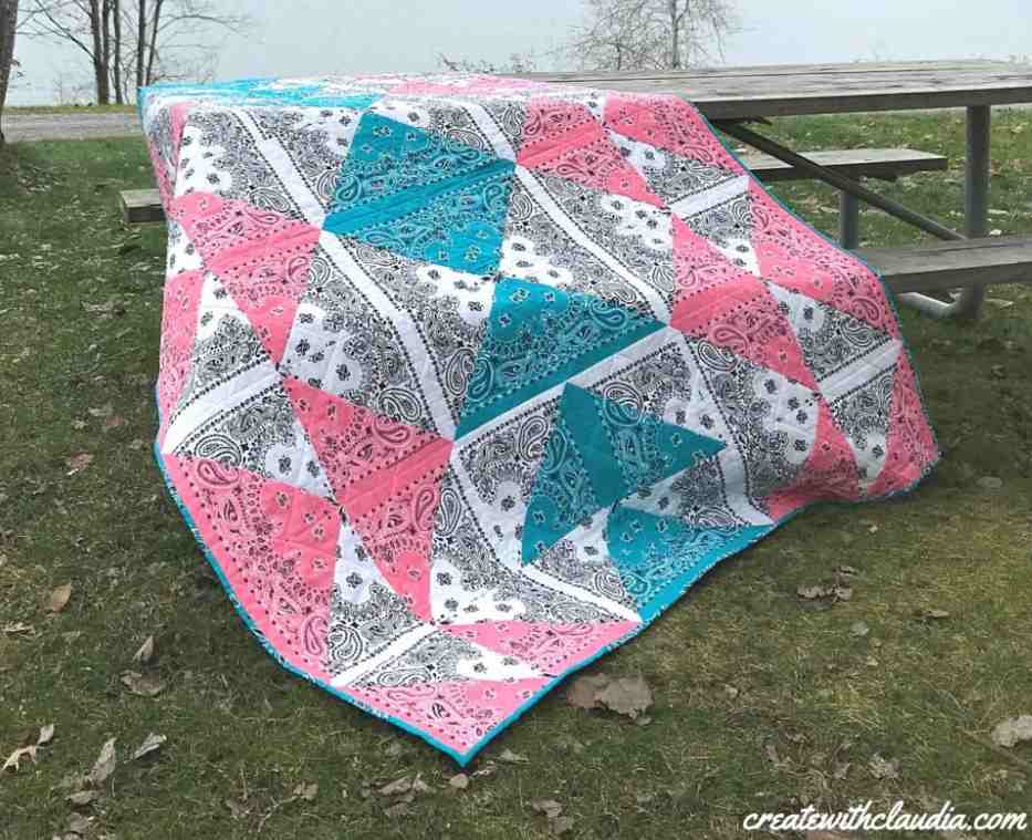 Bandana - free quilt pattern by Create with Claudia