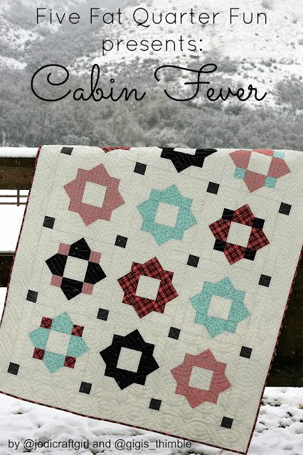 Cabin Fever - free fat quarter quilt pattern - ILQF