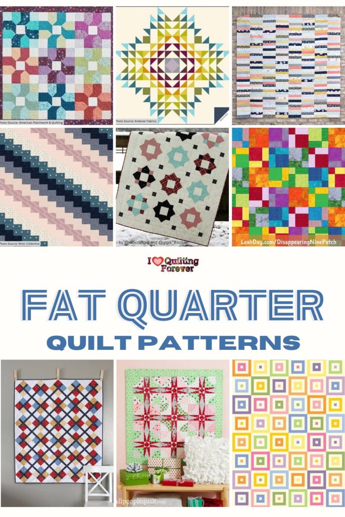 Fat Quarter Quilt Patterns roundup ILQF Pinterest