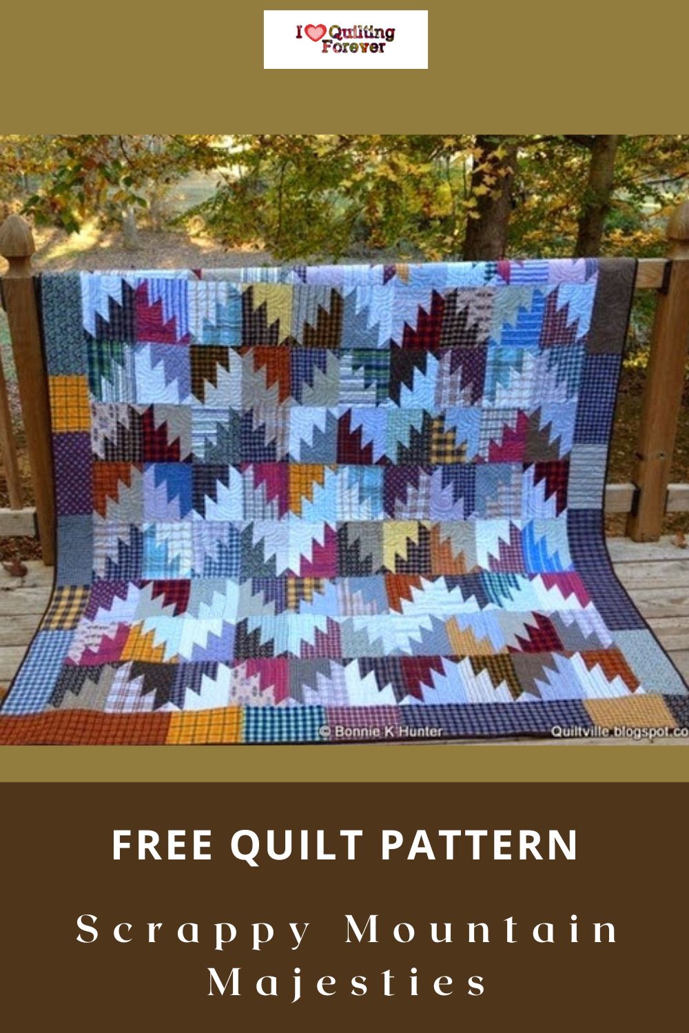 Free Quilt Pattern Scrappy Mountain Majesties I Love Quilting Forever