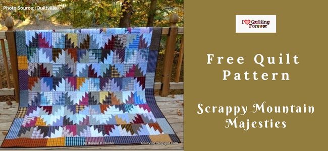 Scrappy Mountain Majesties - free quilt pattern - featured cover