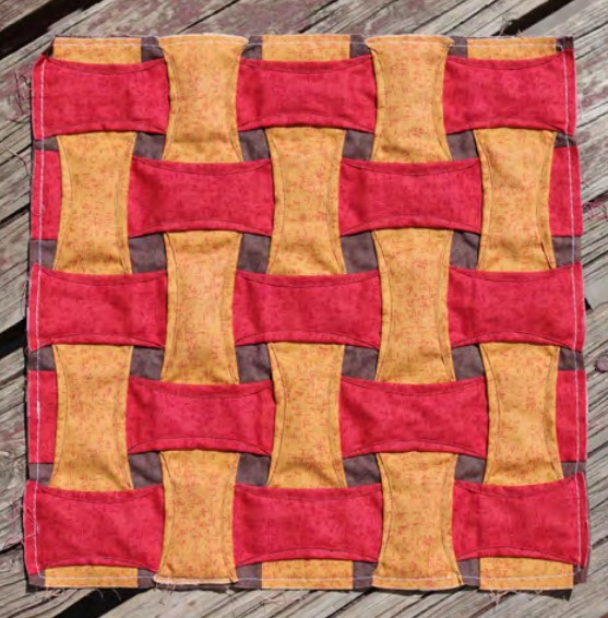 Woven Cathedral Window Block - Free Quilt Block Pattern