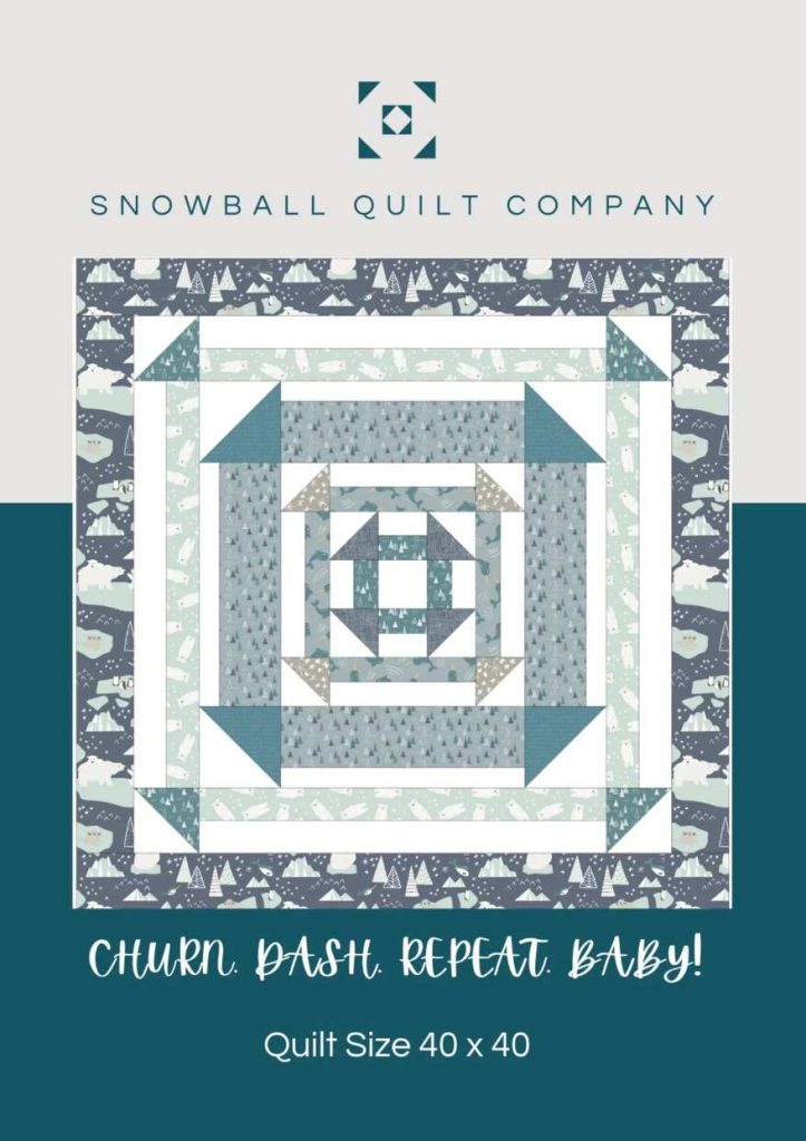 Churn Dash Repeat Baby Quilt Pattern 