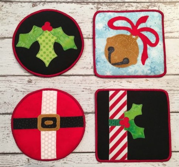 Make It Merry Holiday Coasters - Free Quilt Pattern