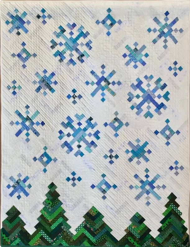 New Slant on Snowflakes Quilt - digital pattern_