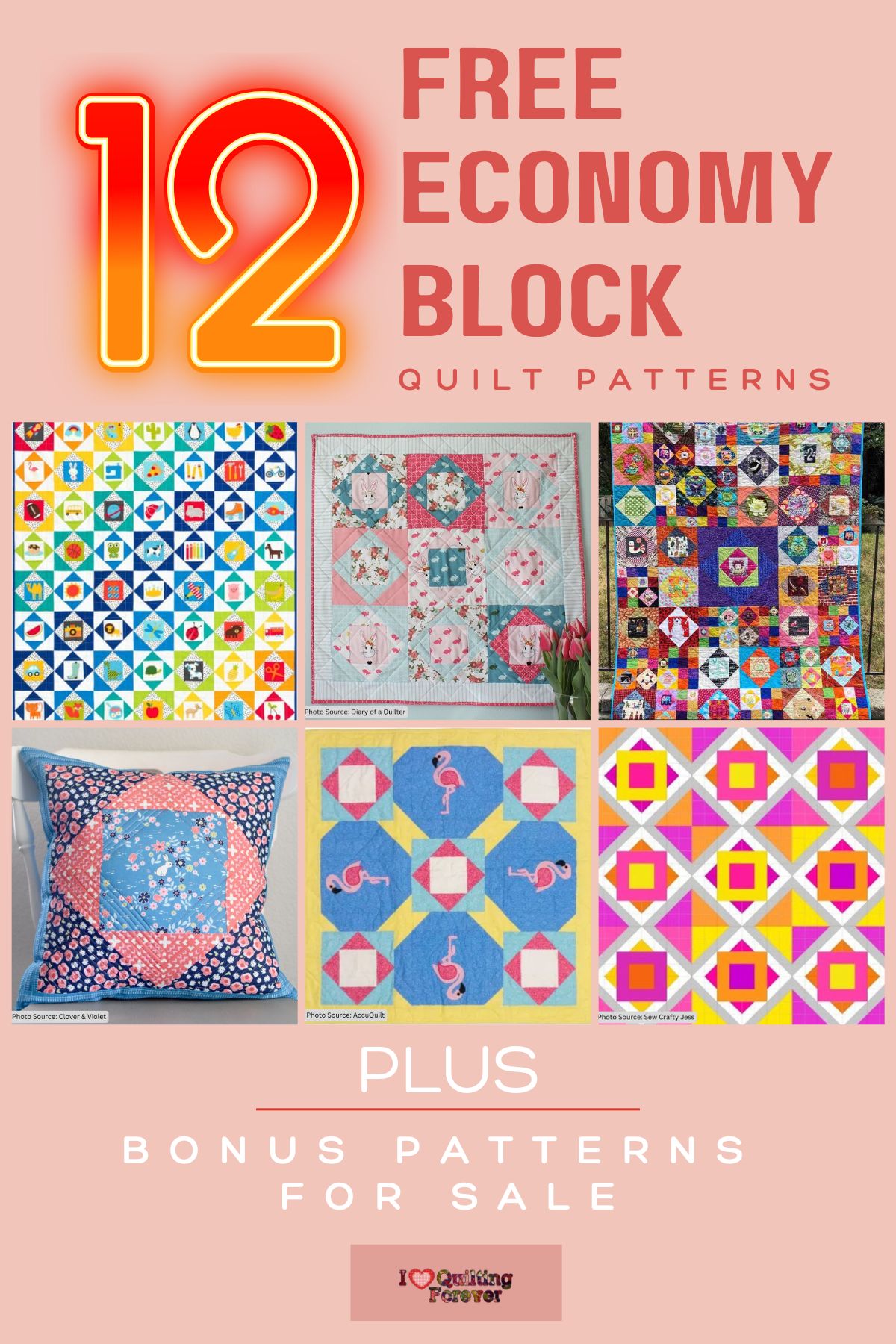 Top 12 Free Economy Block Quilt Patterns (+4 Bonus Patterns For Sale ...