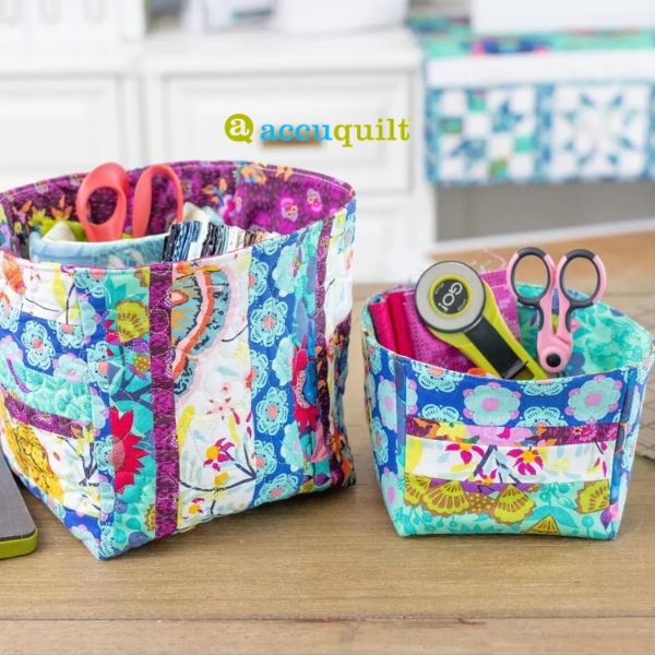 GO! Strippy Catch-All Basket - free quilt pattern