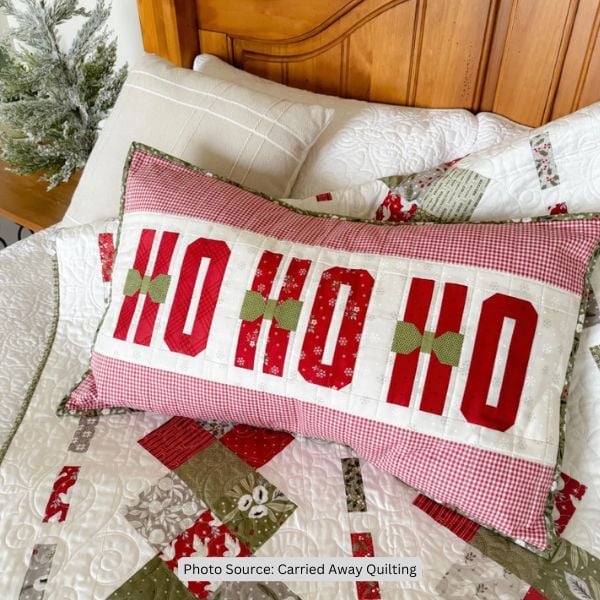 Ho Ho Ho Pillow Quilt Pattern -etsy
