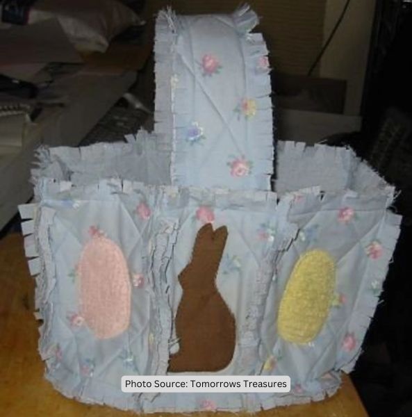 Rag Quilted Easter Basket Quilt Pattern - etsy