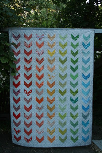 Rainbow Chevron Twin Quilt - Free Quilt Pattern