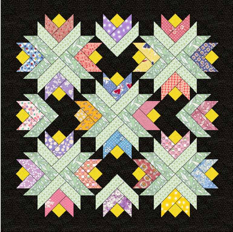 Tulip Bouquet - free quilt pattern_