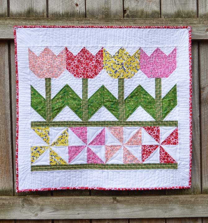 Tulip Time - free quilt tutorial by Inspired by Fabric_
