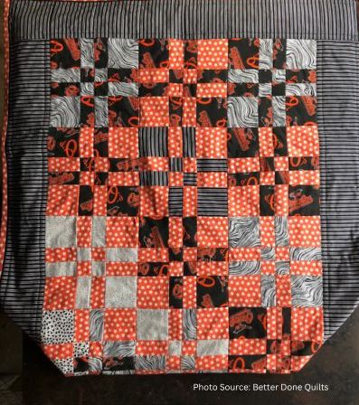 Wheelchair Quilt with Toe Box - free quilt pattern