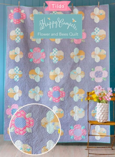 Flower and Bees - free quilt pattern