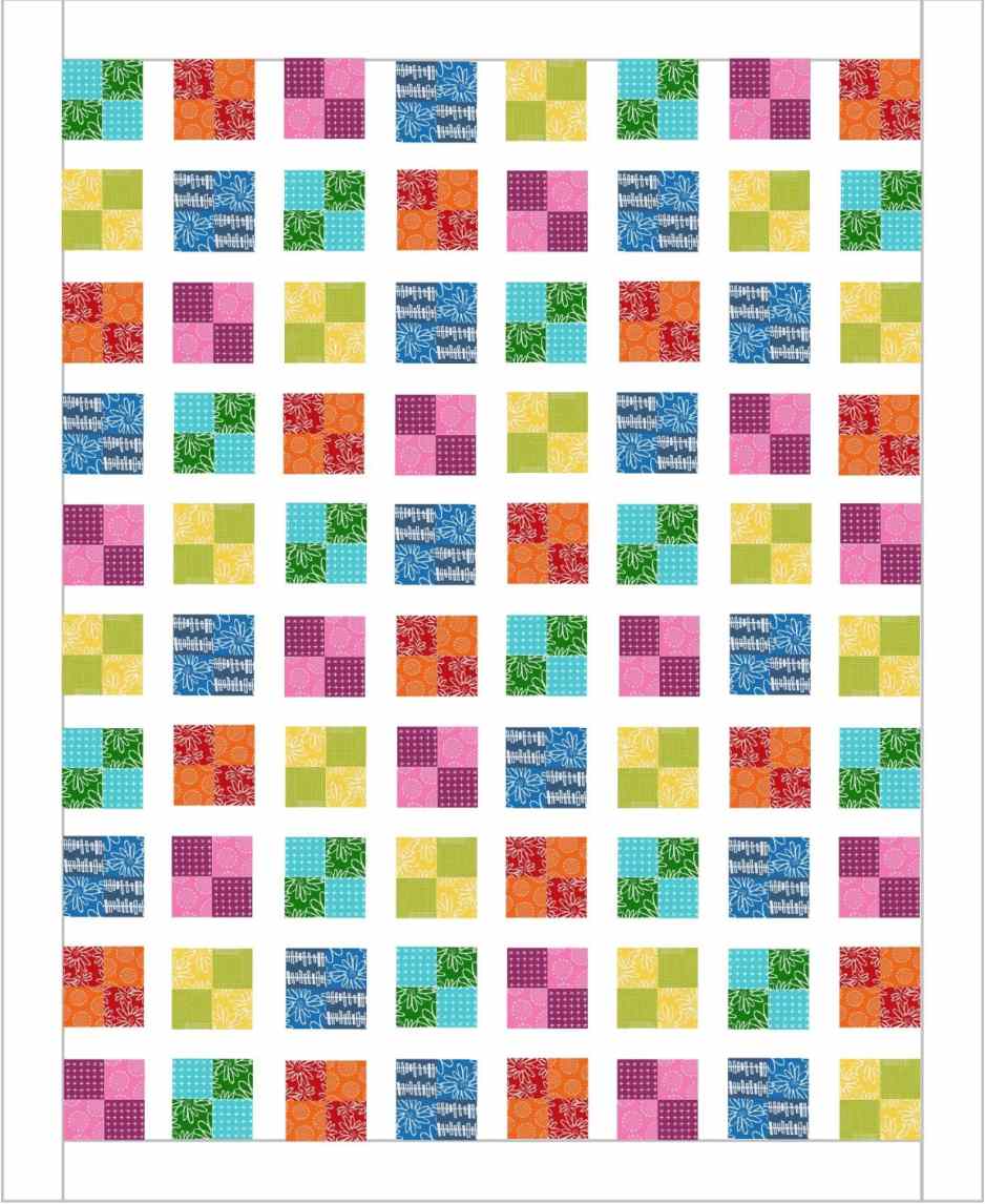 Party Four Patch Quilt - Free Quilt Pattern