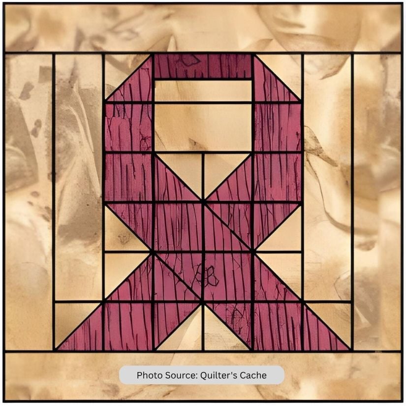 Pink Ribbon Quilt Block Pattern - free quilt pattern