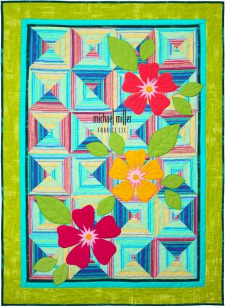 Siren Song Hibiscus - free quilt pattern