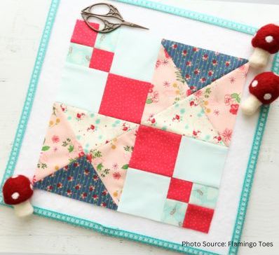 Argyle Square Block - free quilt block pattern