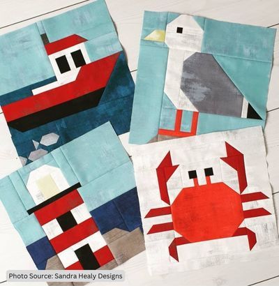 Nautical Quilt Pattern Idea from Sandra Healy Designs